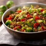 Brussels Sprouts Ground Turkey Skillet Recipe First Image