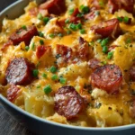 Kielbasa Sausage Cheesy Potato Casserole First Image