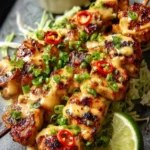 ​​​​​​​​​​​​​​​Bang Bang Chicken Skewers Recipe with Creamy Spicy Sauce First Image