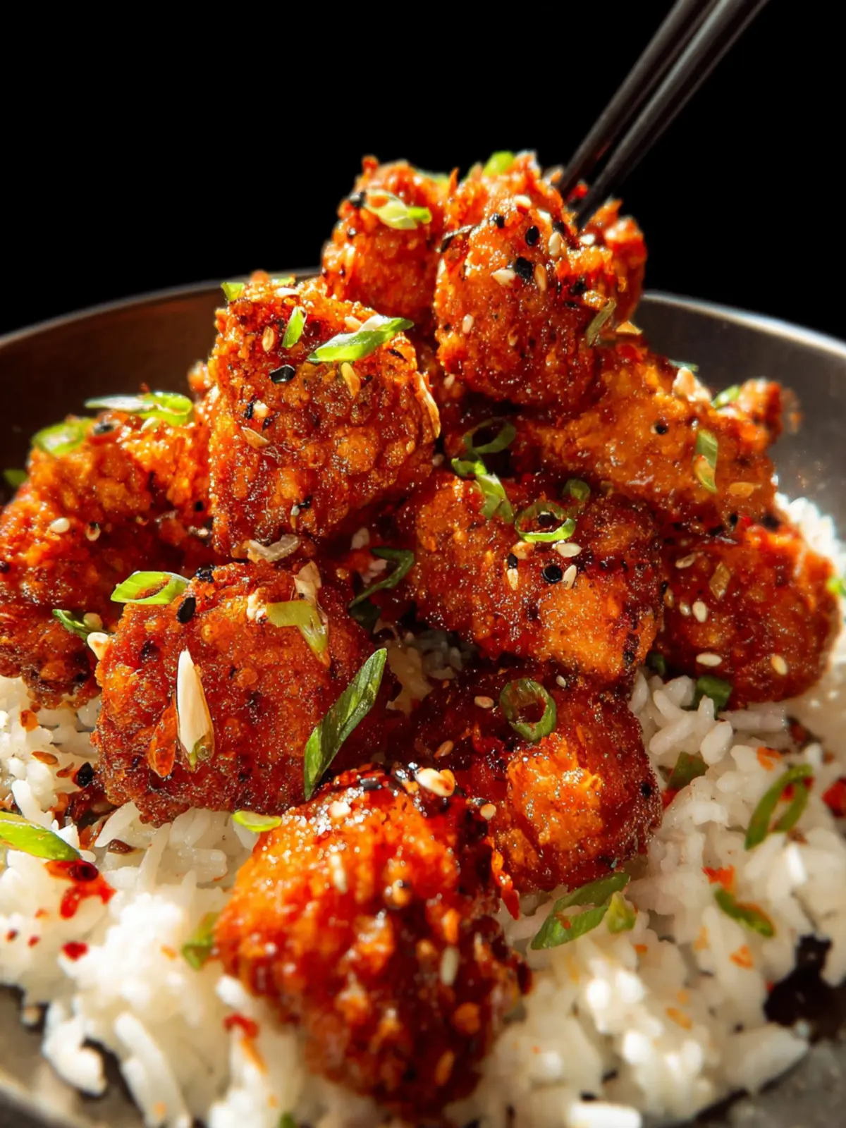 Korean Fried Chicken Bites & Coconut Rice First Image