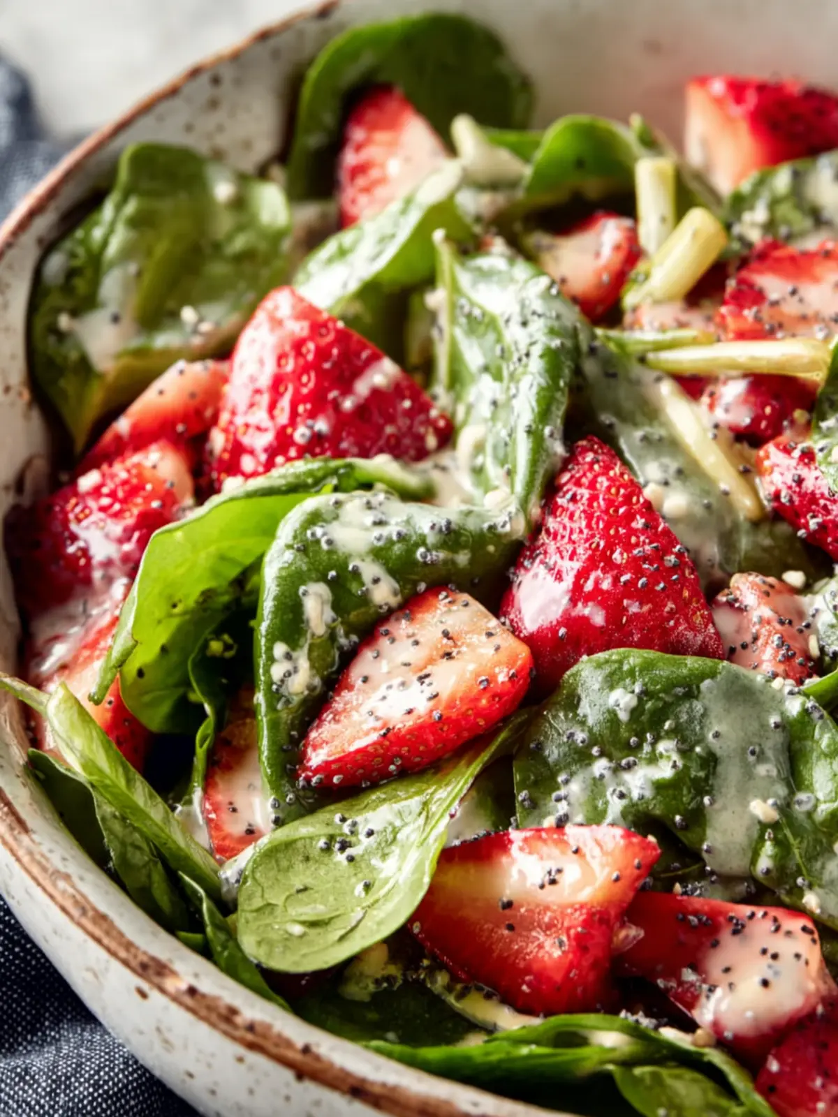 Strawberry Spinach Salad with Poppy Seed Dressing First Image