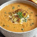 Creamy Roasted Cauliflower White Bean Soup with Thyme First Image