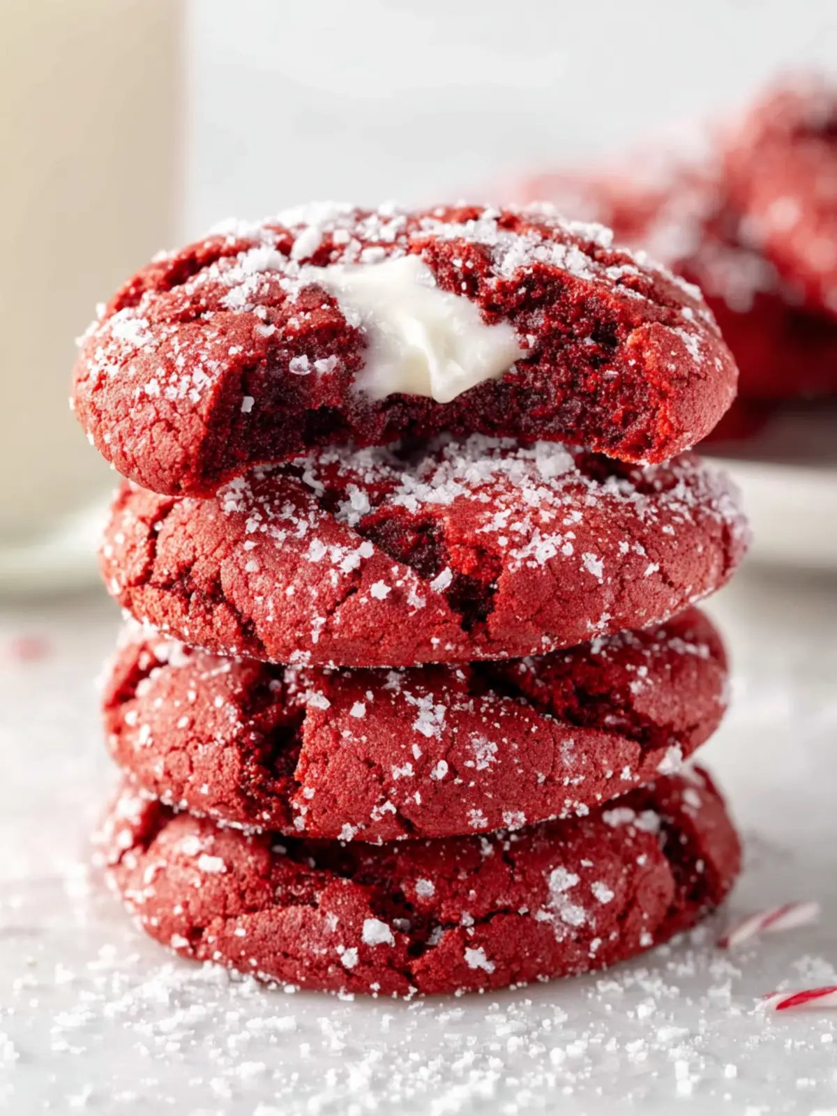 Red Velvet Crinkle Cookies First Image