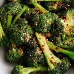Roasted Broccoli with Chili Garlic Oil and Parmesan First Image