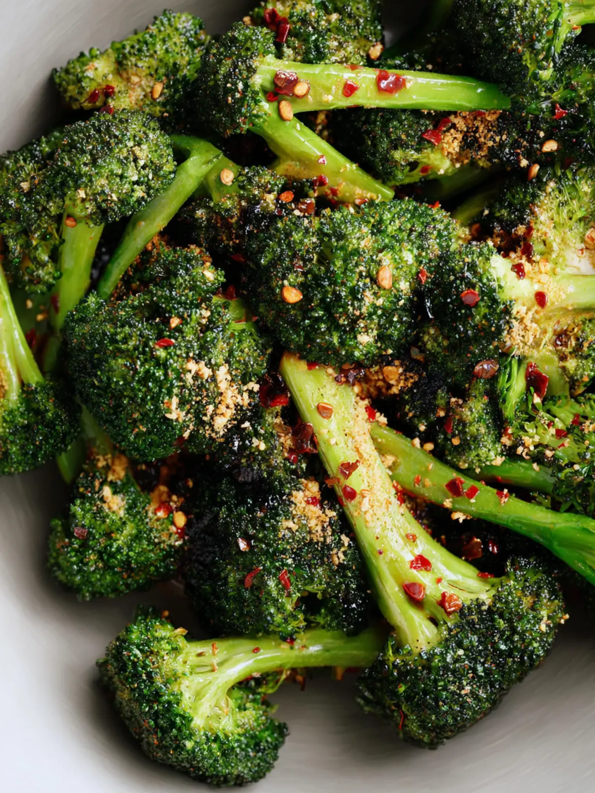 Roasted Broccoli with Chili Garlic Oil and Parmesan First Image