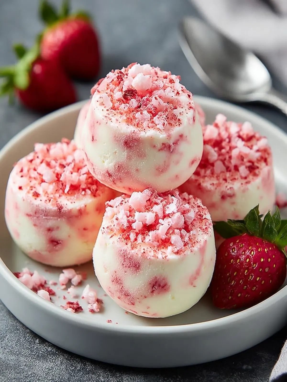 Cream Cheese Fat Bombs (Strawberry Cheesecake Style): The Ultimate No-Bake Keto Treat First Image