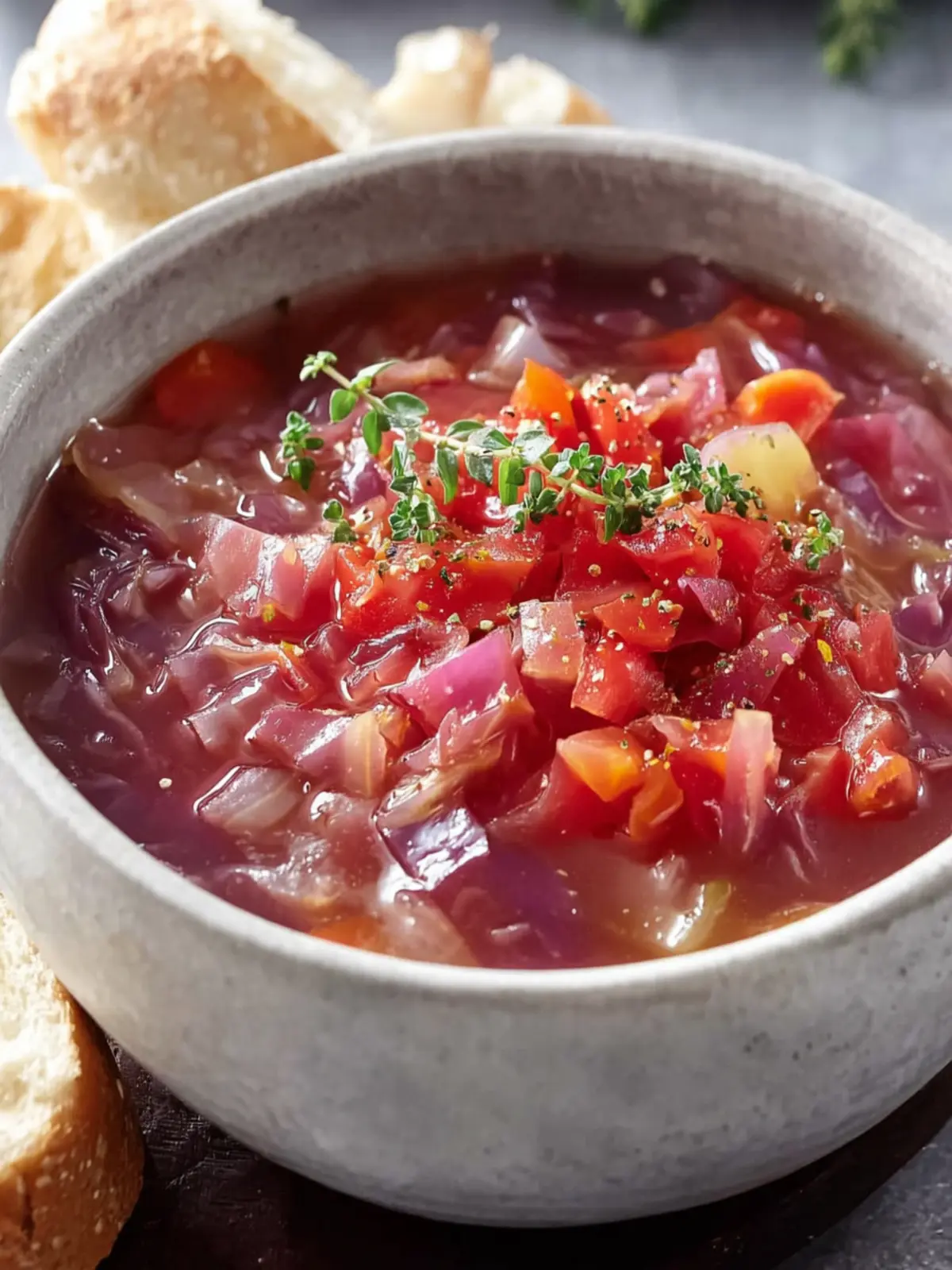 Delicious Red Cabbage Soup, Nourishing & Hearty First Image