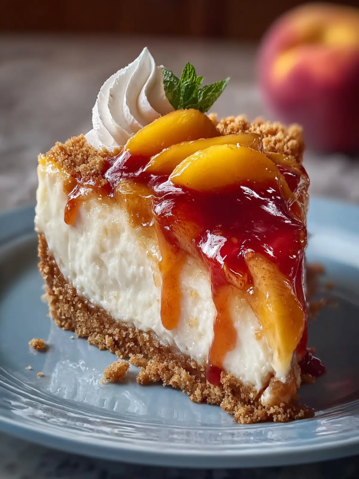 Peach Cobbler Cheesecake Fusion Recipe First Image