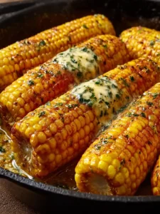 Cheesy Garlic Butter Skillet Corn on the Cob First Image