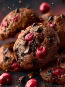 Chocolate Cherry Cookies First Image