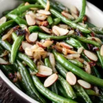 Garlic Roasted Green Beans (with Shallots and Almonds) First Image
