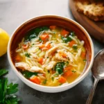 Lemon Chicken Orzo Soup Recipe First Image