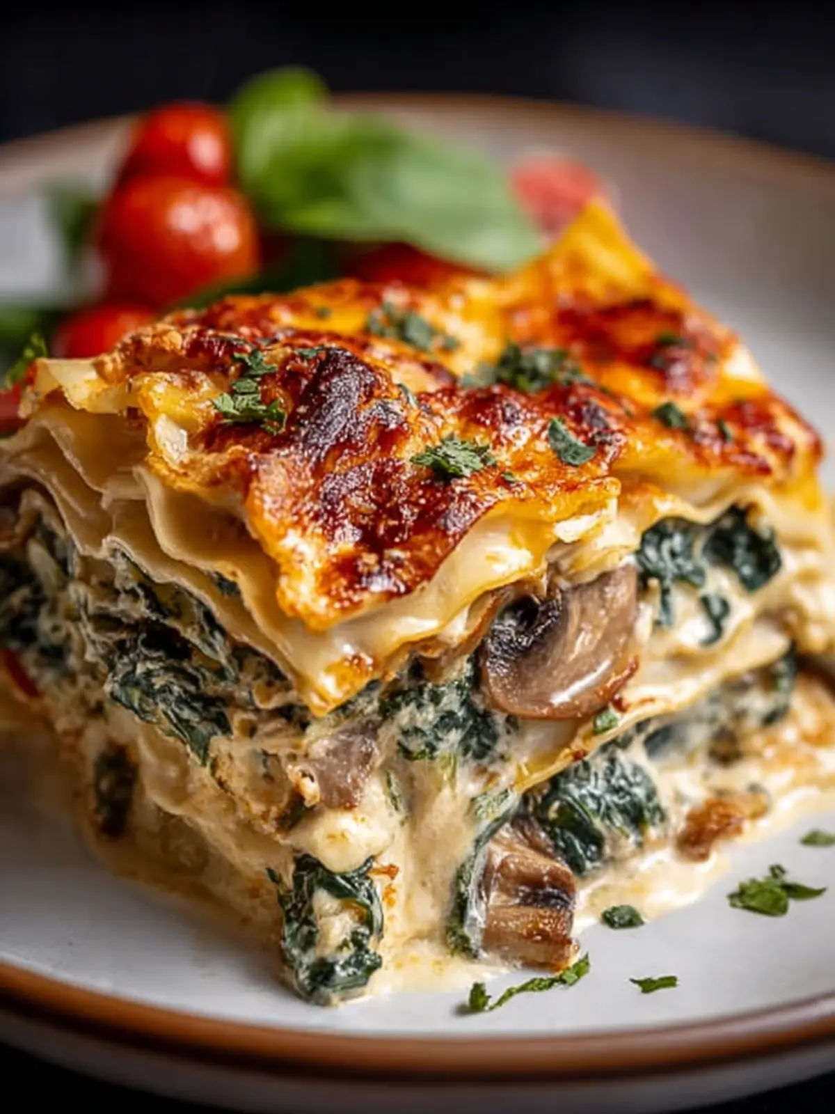 Mushroom And Spinach Lasagna Recipe First Image