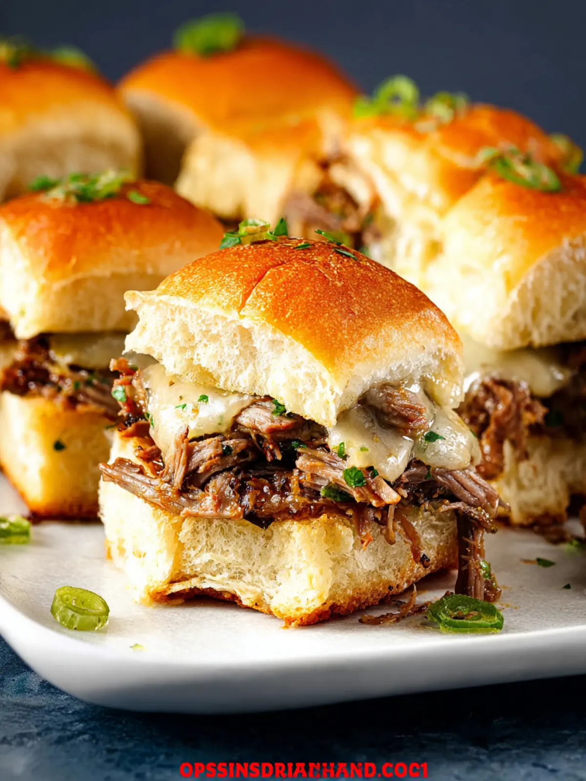 Philly Cheesesteak Sliders on Hawaiian Rolls First Image