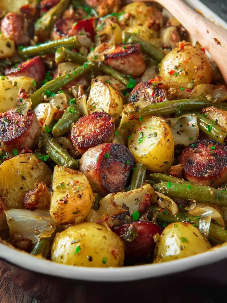 Sausage, Green Bean Potato Bake First Image