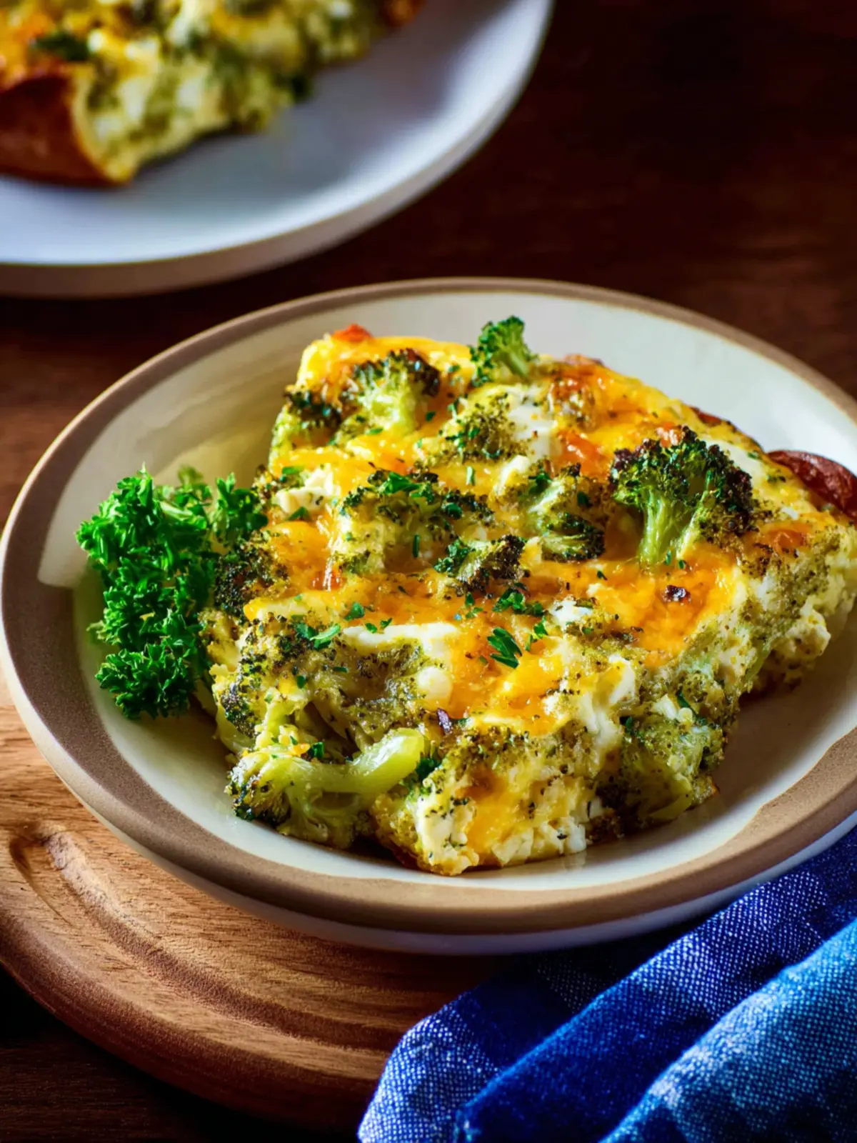 Slow Cooker Broccoli Casserole (with Egg and Cottage Cheese) First Image