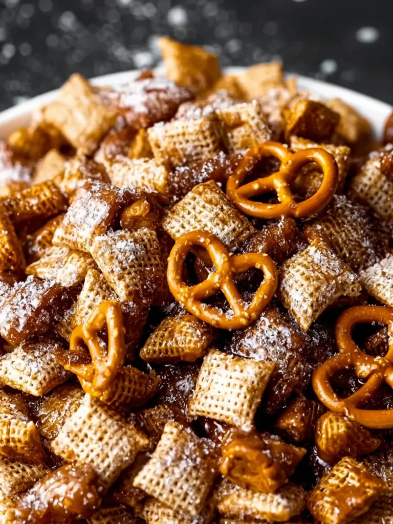 Salted Caramel Pretzel Puppy Chow First Image