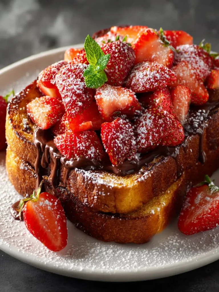 Chocolate Strawberry Brioche Toast: A Luxurious Breakfast That Feels Like Dessert First Image