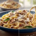 Creamy Ground Beef Alfredo Pasta First Image