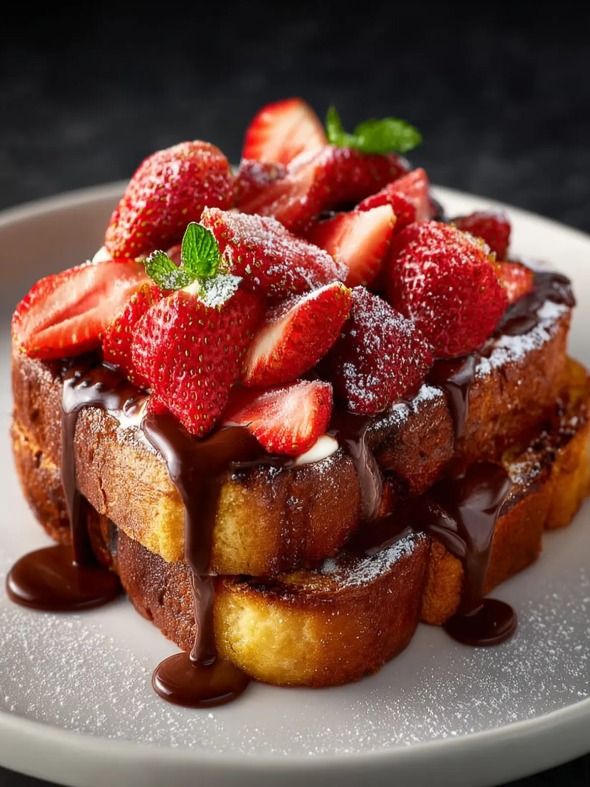 Chocolate Strawberry Brioche Toast: A Luxurious Breakfast That Feels Like Dessert First Image