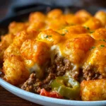 Cheesy Ground Beef & Tater Tot Casserole First Image