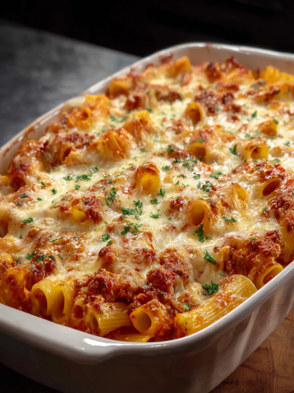 Cheesy Baked Rigatoni Pasta First Image