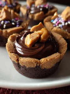 Chocolate Peanut Butter Cookie Cups First Image