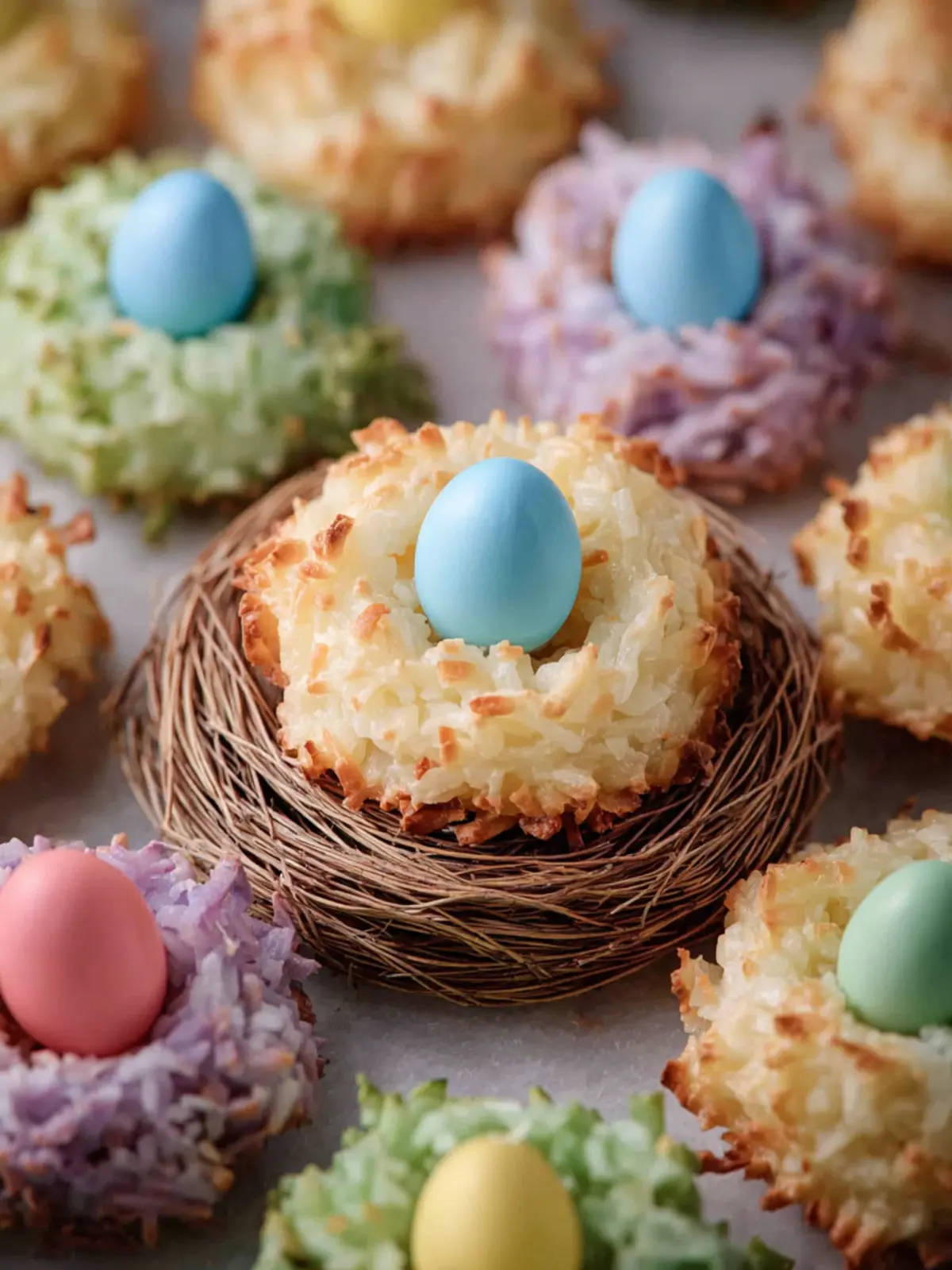Coconut Macaroon Easter Nests First Image