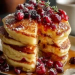 Cranberry Orange Ricotta Pancakes First Image