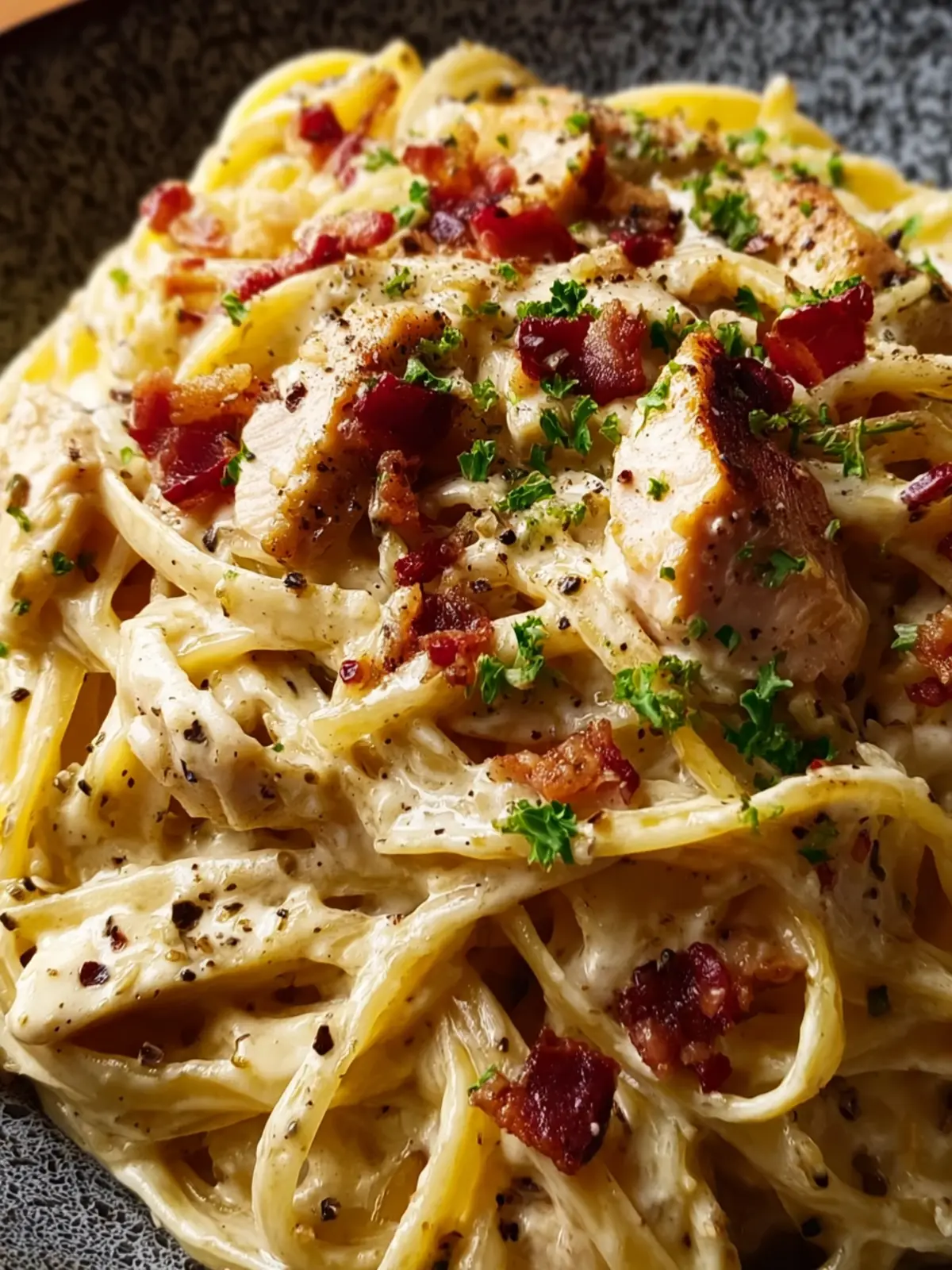 Creamy Chicken Carbonara-Style Pasta First Image