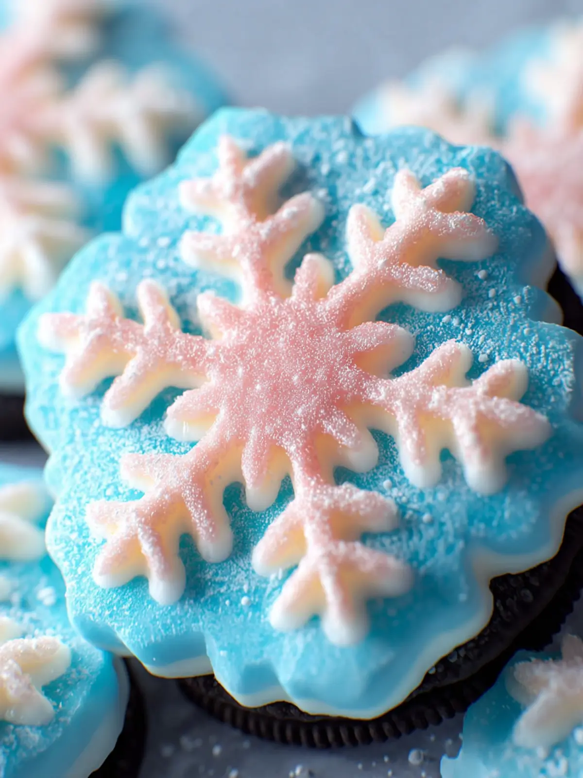 Easy Snowflake Cookies {Snowflake Oreos} First Image