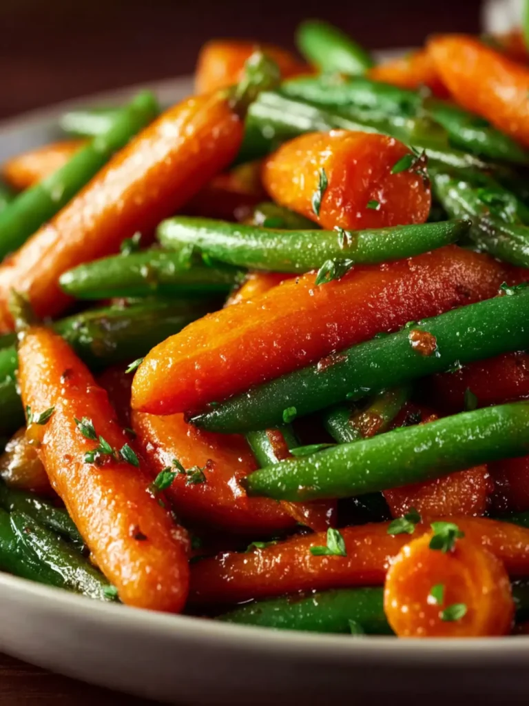 Honey Glazed Carrots and Green Beans First Image