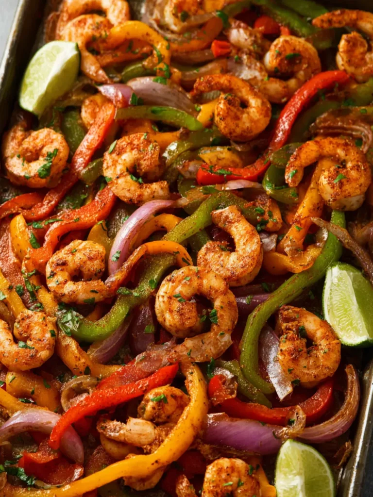 Sheet Pan Shrimp Fajitas First Image