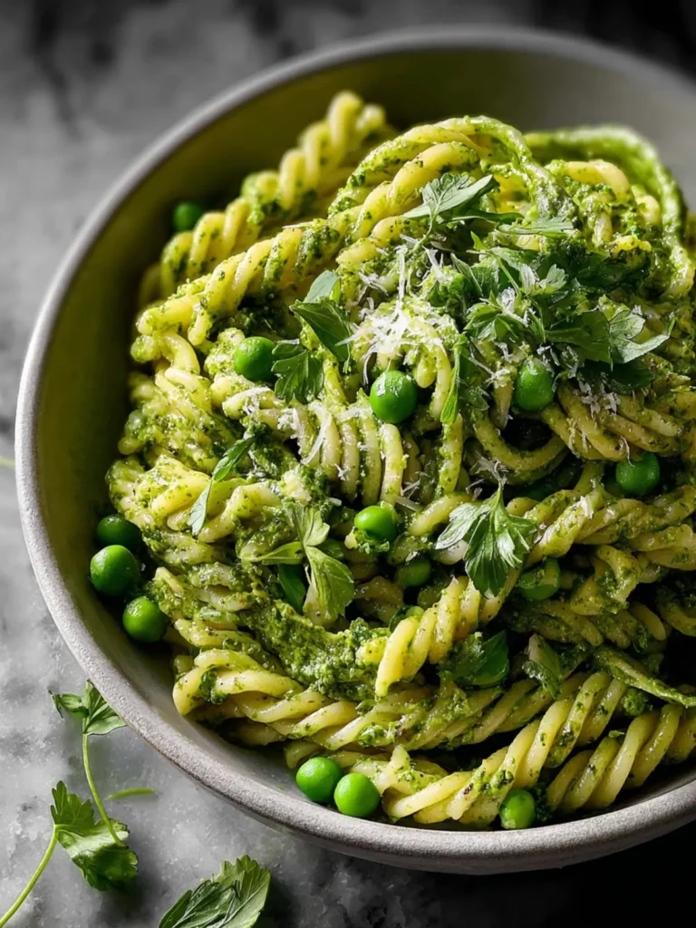 Sweet Pea Pesto Pasta Recipe First Image