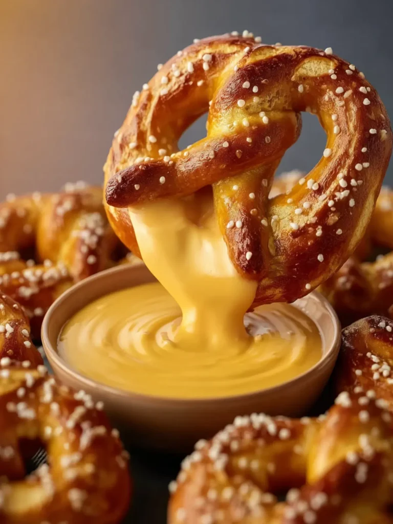 Warm Pretzels and Cheese Dip First Image