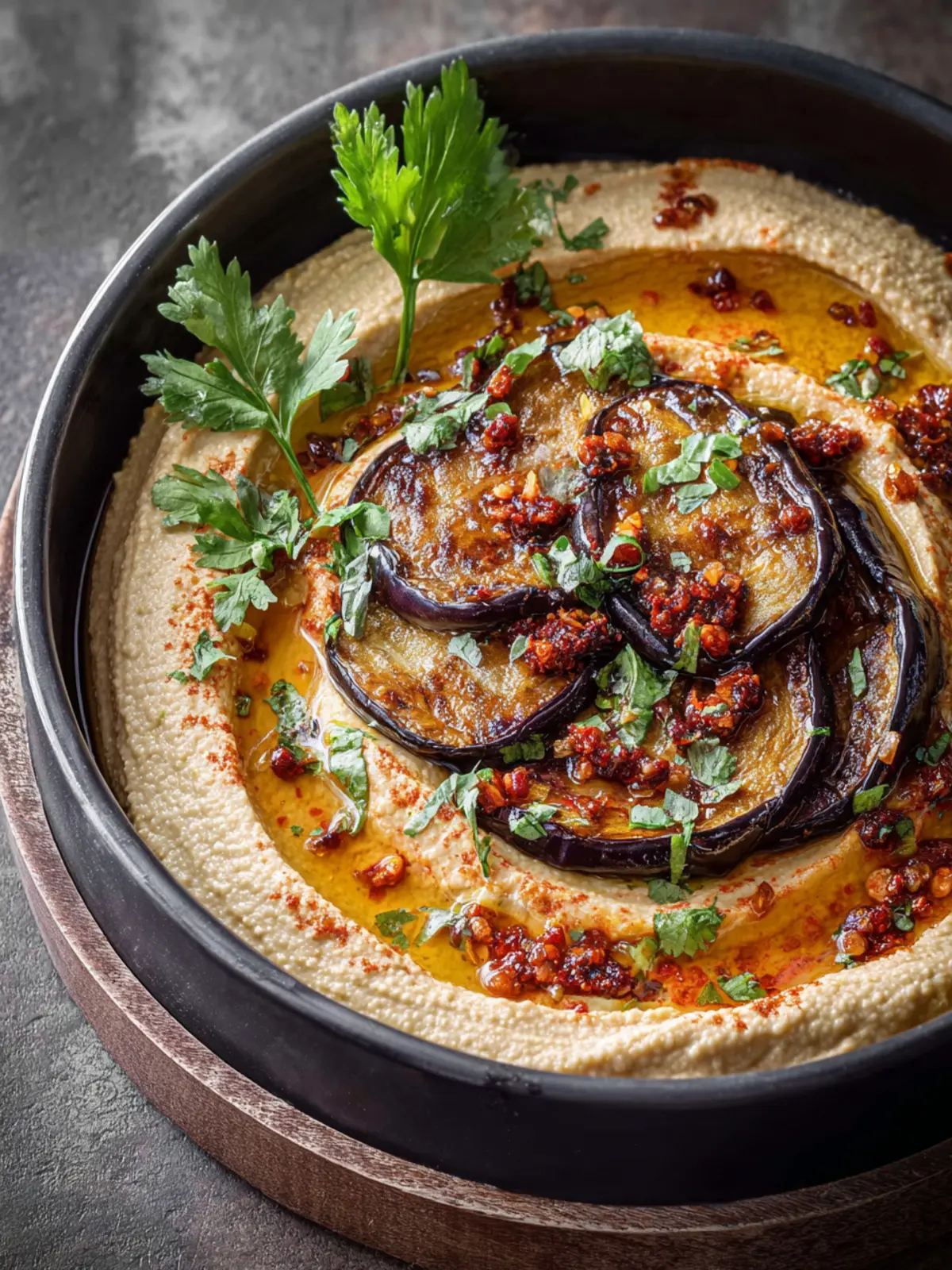 Caramelized Eggplant Hummus First Image