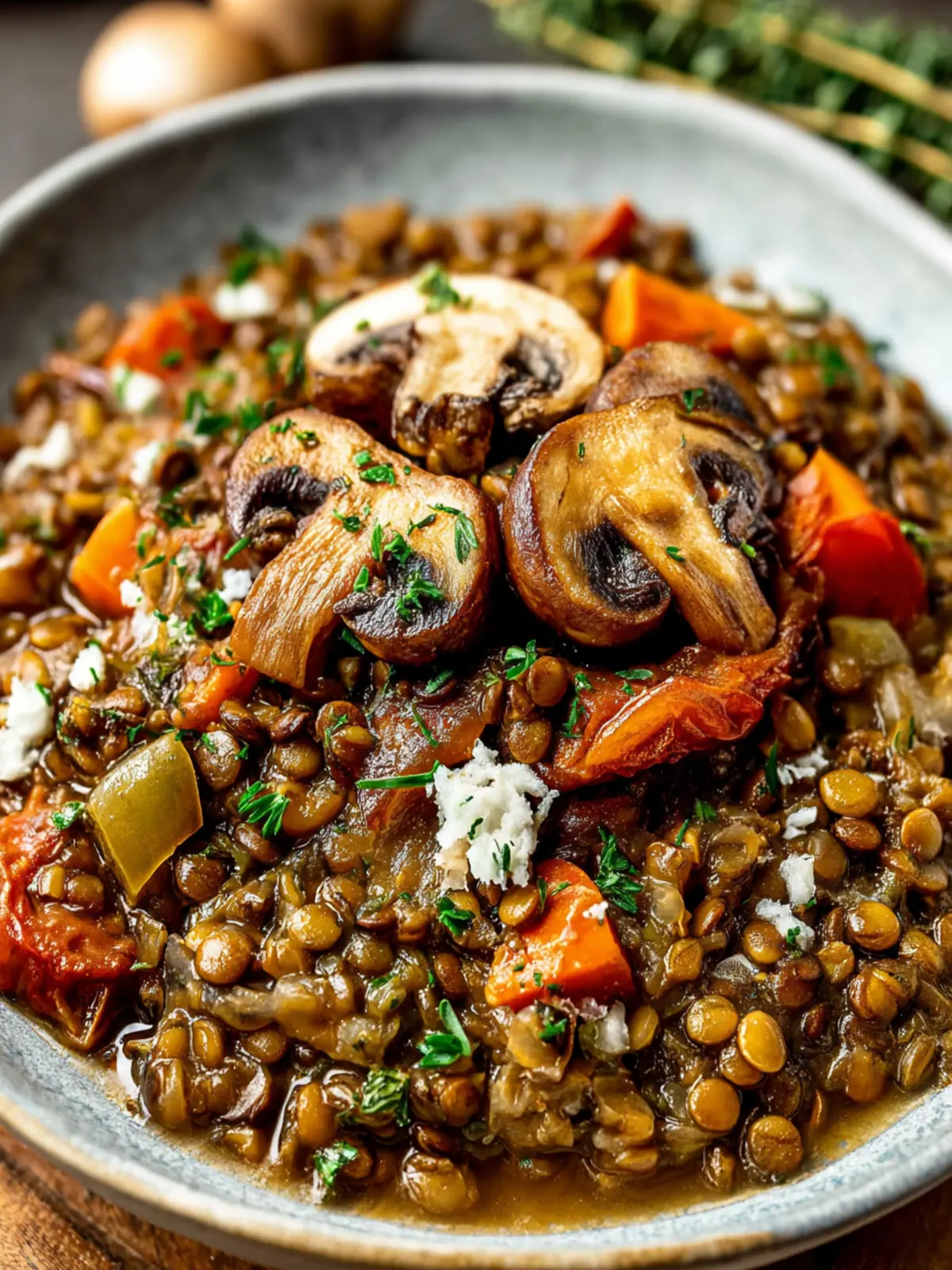 Comforting French Lentil Rice Mushroom Stew Recipe for Cozy Nights