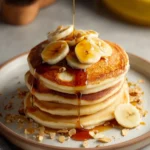 Fluffy Banana Pancakes with Pancake Mix First Image