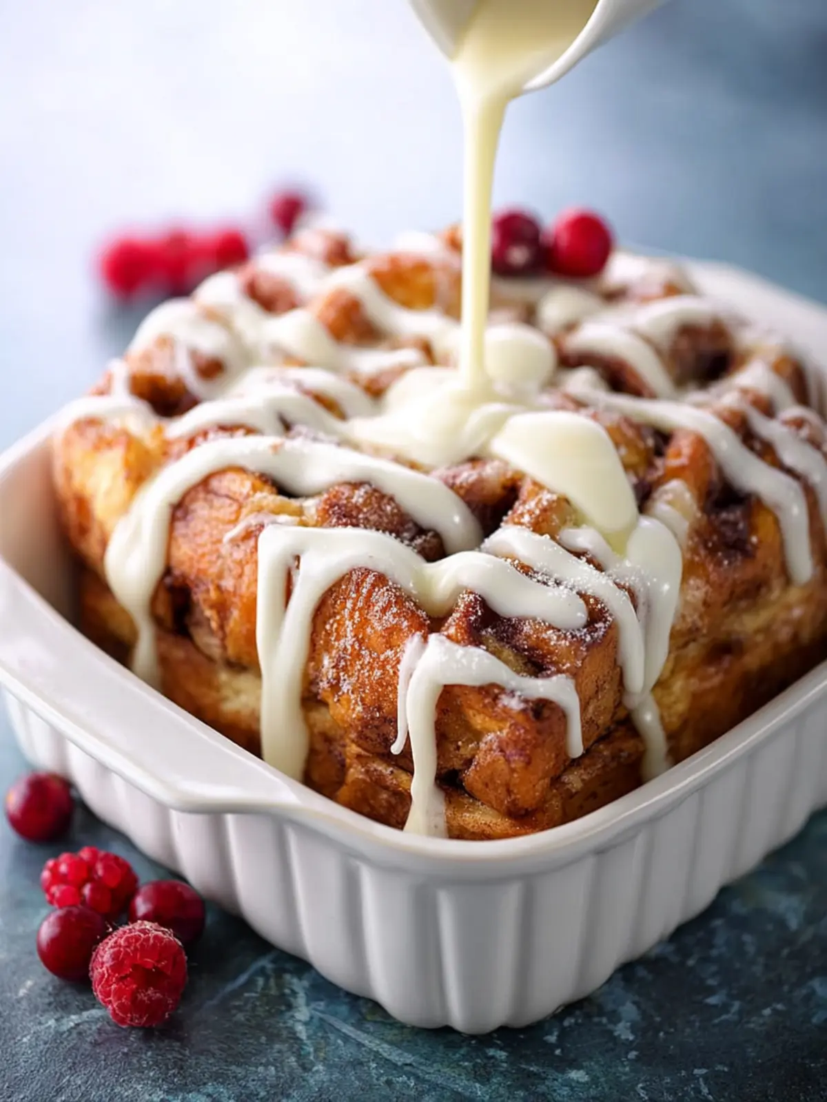 Gooey Cinnamon Roll French Toast Casserole First Image