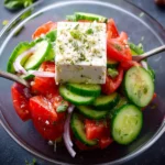 Greek Cucumber Tomato Feta Salad First Image