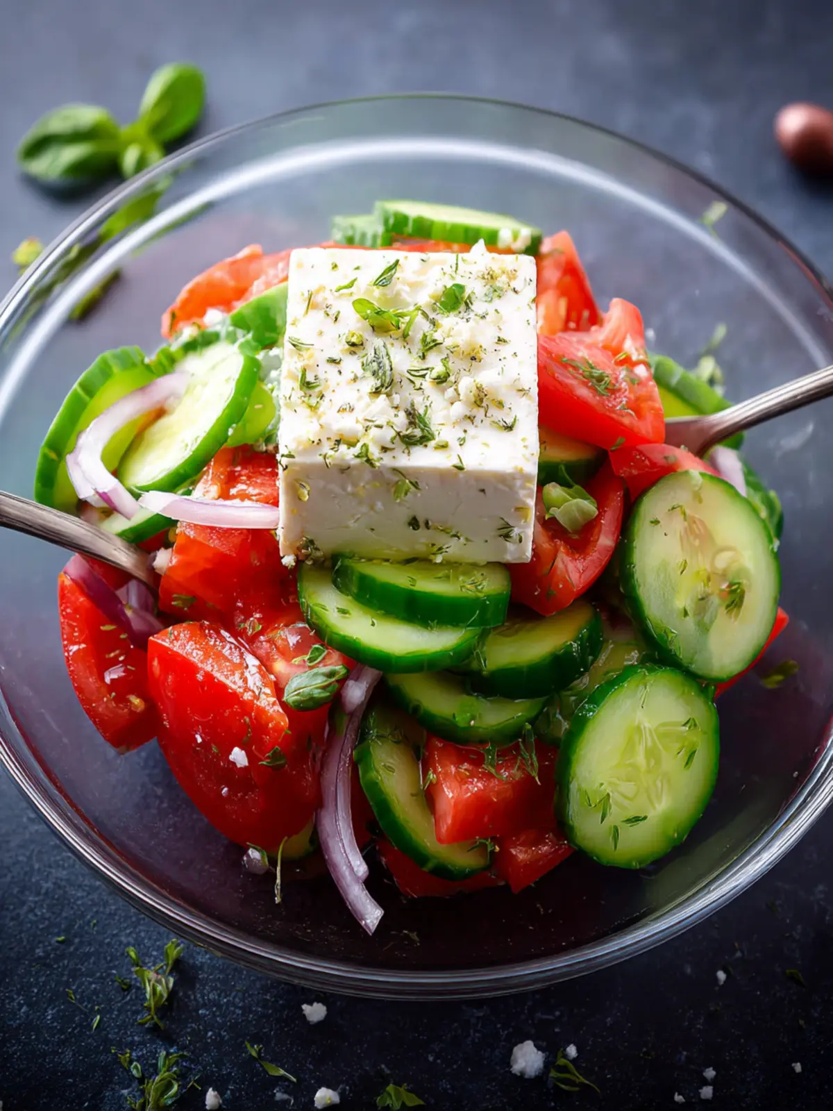Greek Cucumber Tomato Feta Salad: Refreshingly Easy Delight