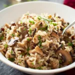 Slow Cooker Mushroom & Wild Rice Pilaf First Image