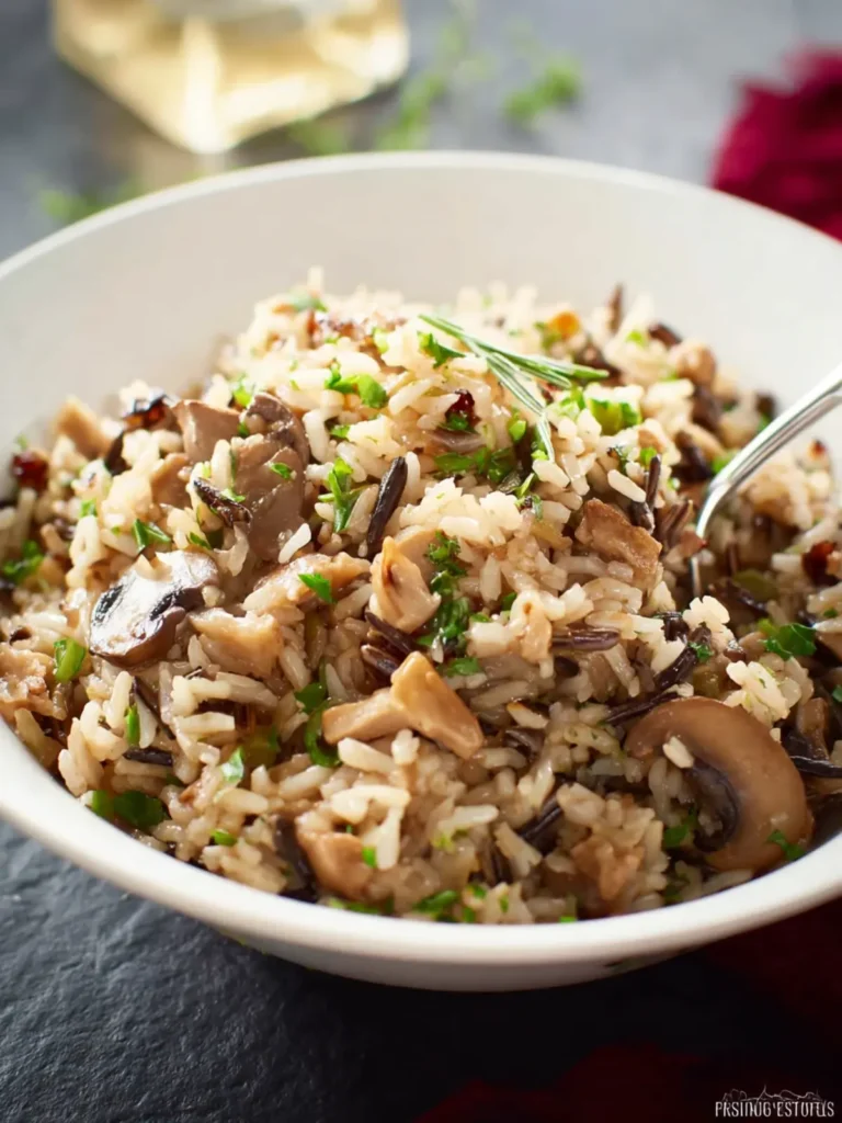 Slow Cooker Mushroom & Wild Rice Pilaf First Image