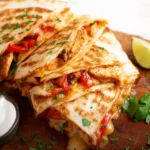 The Best Chicken Fajita Quesadillas – Crispy, Cheesy and Easy First Image