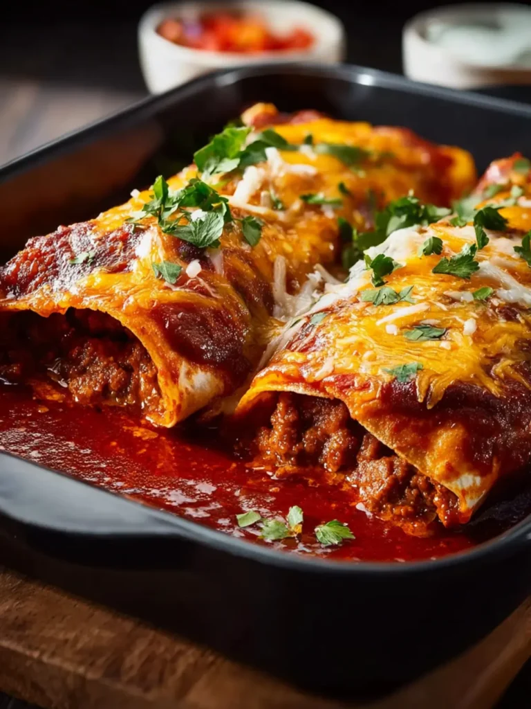 Beef Enchiladas With Red Sauce First Image