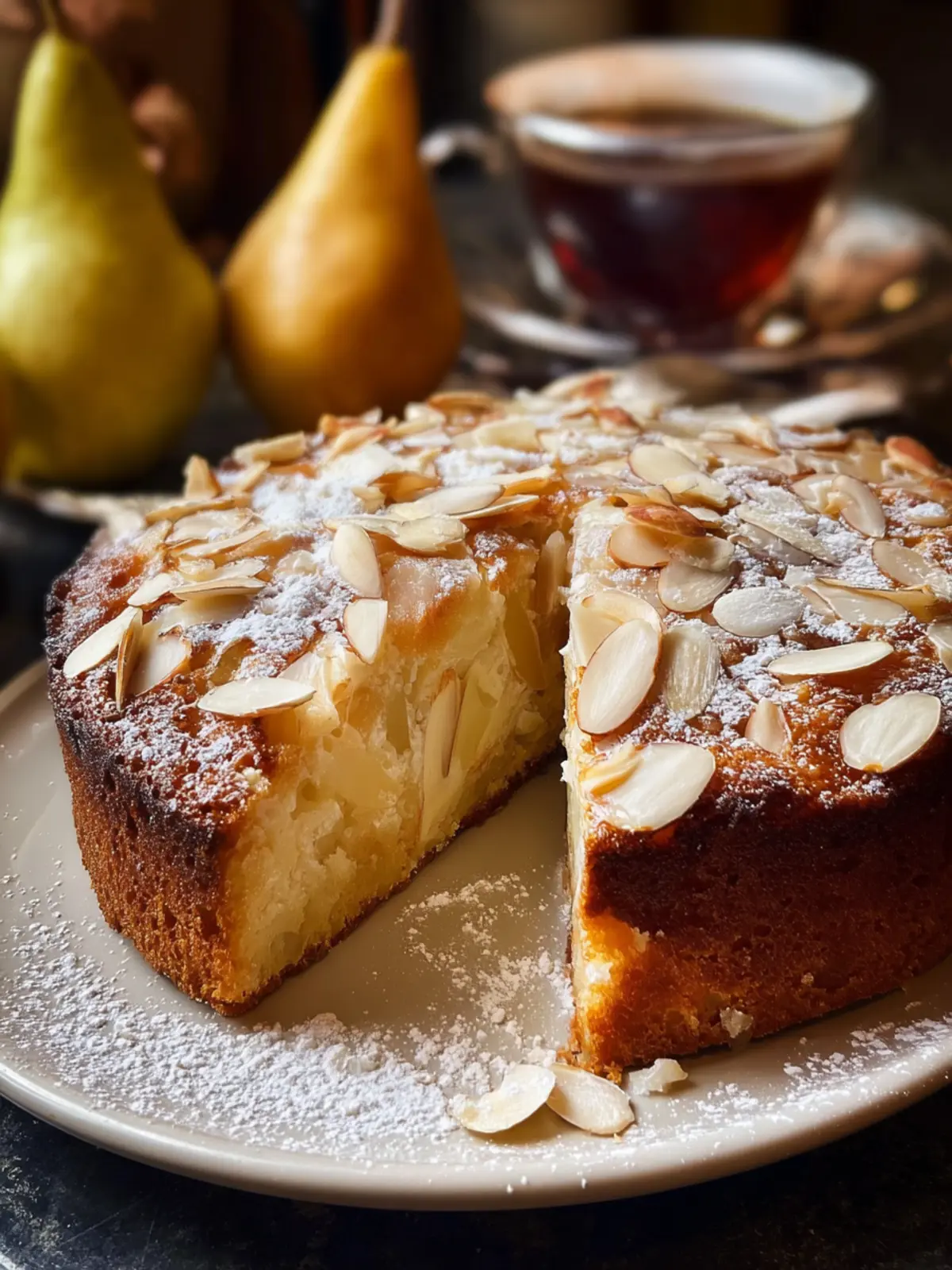 pear almond coffee cake First Image