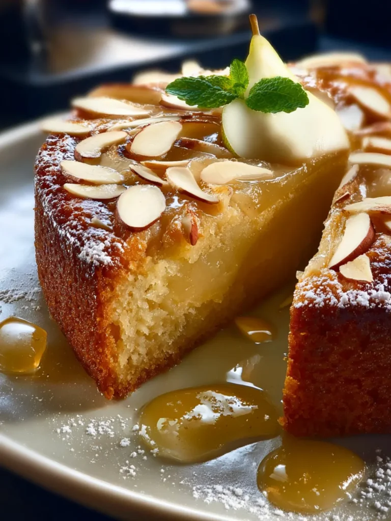 pear ginger almond cake First Image