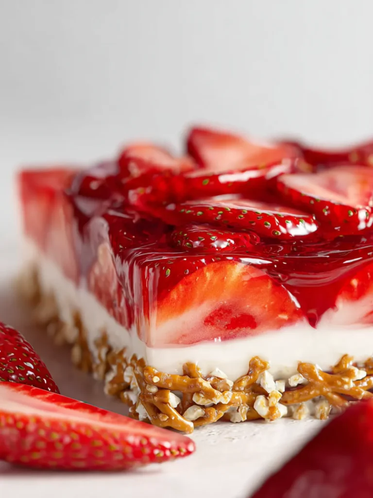 strawberry pretzel salad First Image