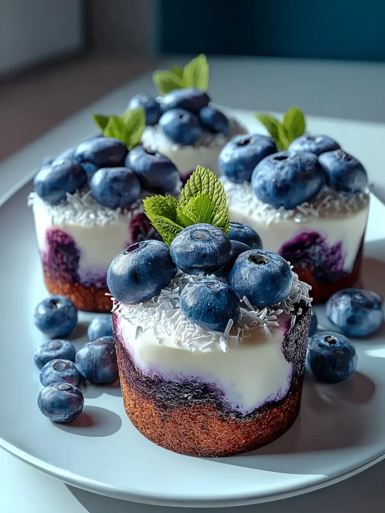 Blueberries Coconut Mini Cakes: A Tropical Delight First Image