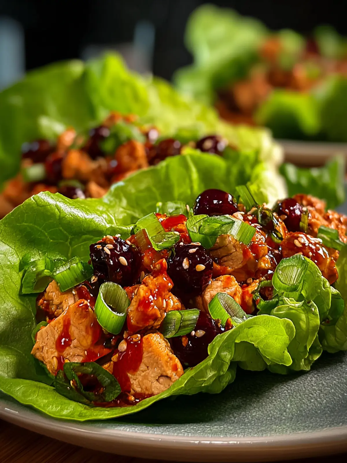 Cherry Spicy Chicken Lettuce Wraps: A Juicy Flavor Explosion